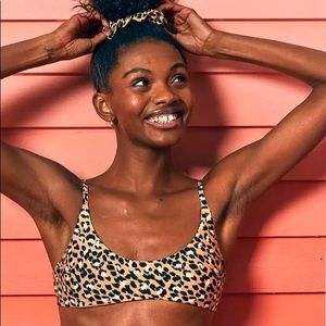 Cheetah print bikini top